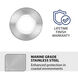 Inground Recessed Light 12 4 watt Stainless Steel Path Indicator Light in 3000K Warm White LED, WAC Landscape