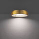 Crackle LED 14 inch Aged Brass Flush Mount Ceiling Light, dweLED