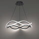 Swerve LED 26 inch Black Chandelier Ceiling Light in 4000K, dweLED