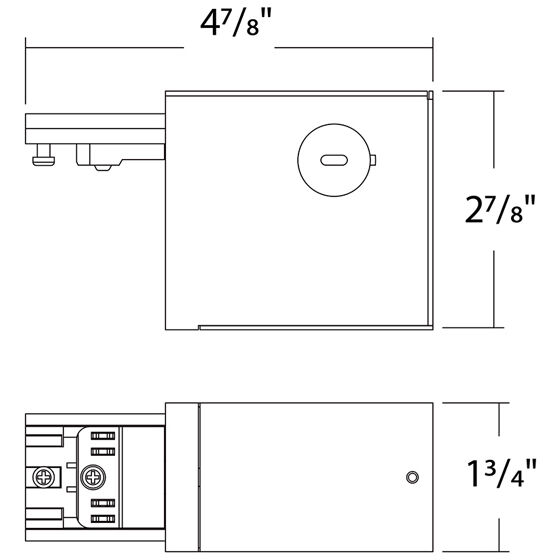 Ventrix Black Track Component Ceiling Light