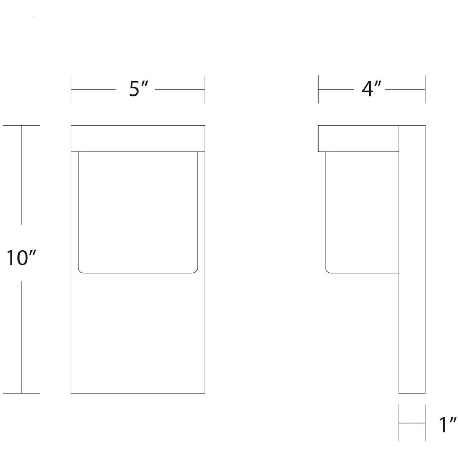 Midtown LED 10 inch Black Outdoor Wall Lighting, WAC Limited