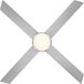 Quade 52 inch Brushed Nickel with Titanium Silver Blades Downrod Ceiling Fan