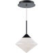 Chrysalis 1 Light 7 inch Black Mini Pendant Ceiling Light, dweLED