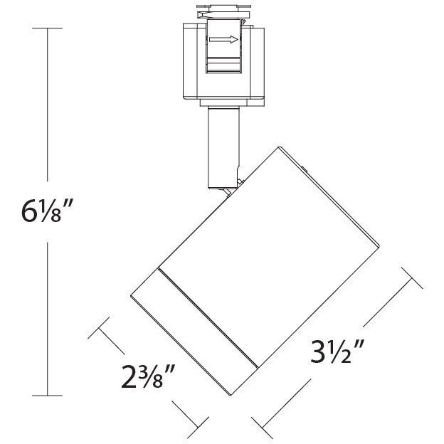 Ocularc 1 Light 120 White H Track Fixture Ceiling Light in 2700-3000-3500-4000-5000K