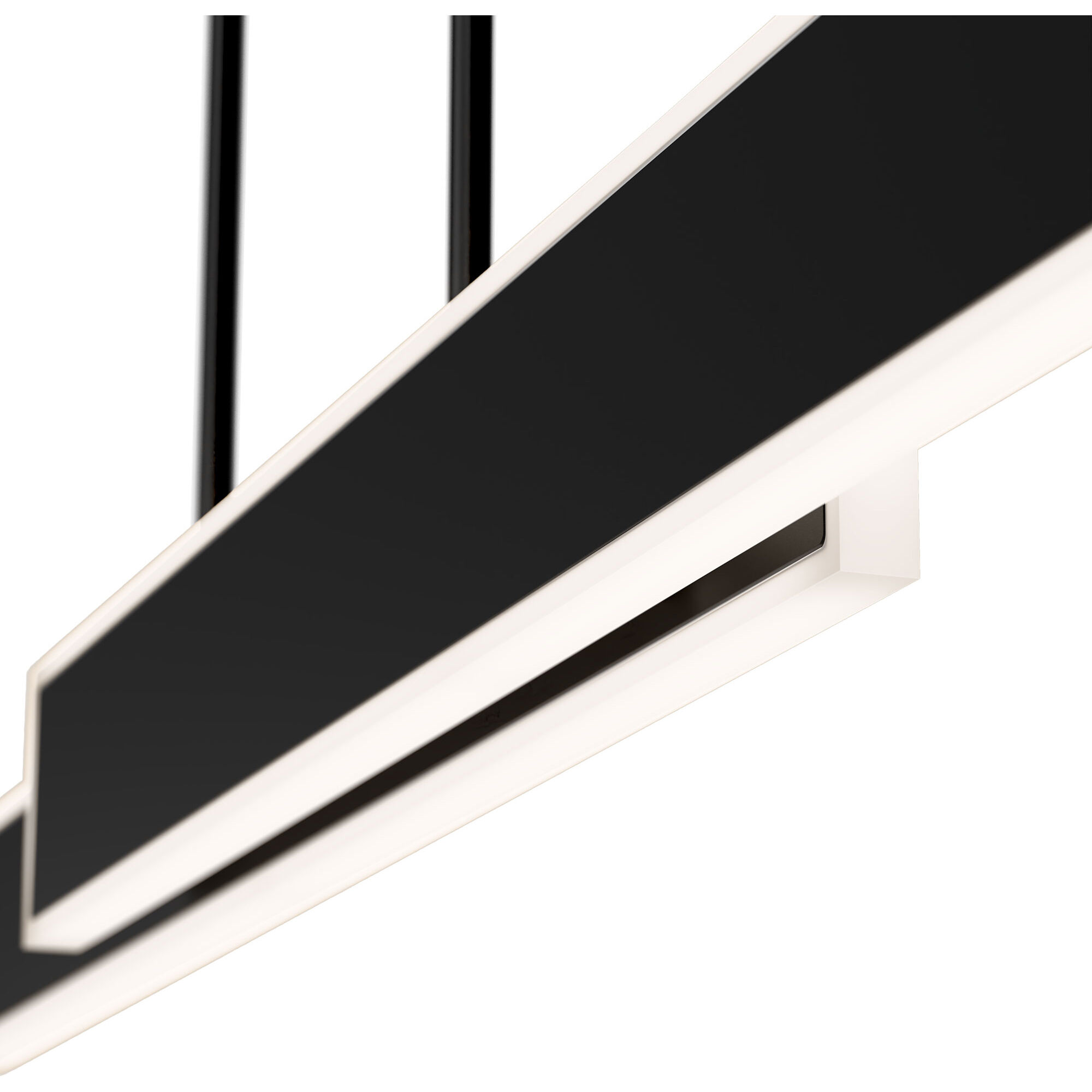 Bastone Linear Pendant Ceiling Light in 3000K, Black, dweLED