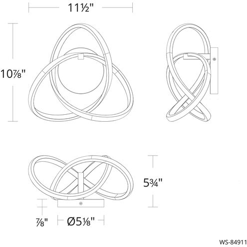 Vornado Wall Sconce Wall Light in Black, dweLED