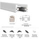 L Track 120 Black Track Component Ceiling Light