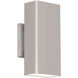 Edgey LED 10 inch Brushed Aluminum Outdoor Wall Light in 3500K, dweLED