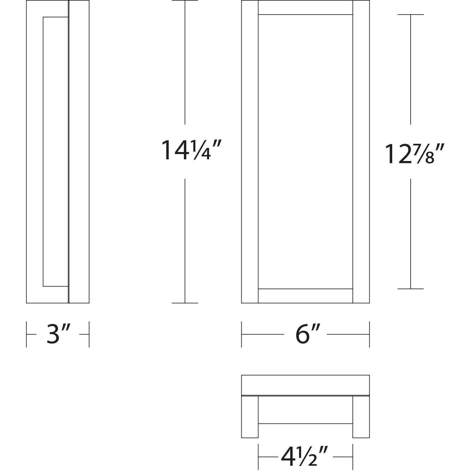 Axel LED 14 inch Black Outdoor Wall Light, dweLED