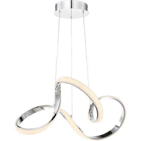 Vornado LED 22 inch Chrome Pendant Ceiling Light, dweLED