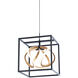 Sinclair 1 Light 10.25 inch Black/Gold Leaf Mini Pendant Ceiling Light, dweLED