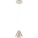 Kone LED 6 inch Satin Nickel Mini Pendant Ceiling Light, dweLED