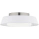 Chapeau 1 Light 6.25 inch White Flush Mount Ceiling Light in 2700K, dweLED
