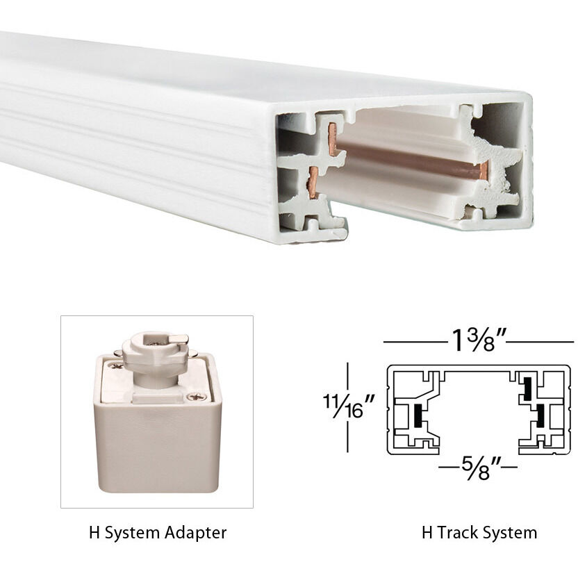 H Track 120 White Track Component Ceiling Light, WAC Limited