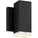 Block LED 6.13 inch Black Outdoor Wall Light, dweLED