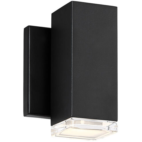 Block LED 6.13 inch Black Outdoor Wall Light, dweLED