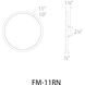 Round LED 11 inch Black Flush Mount Ceiling Light in 3500K