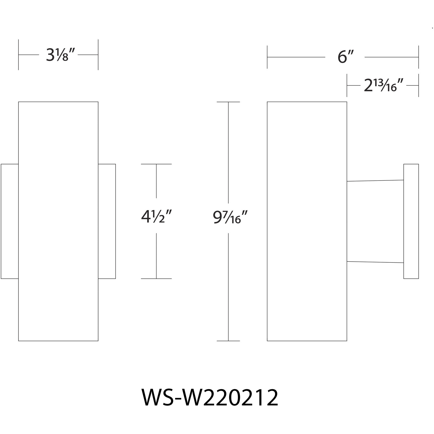 Cubix LED 9.42 inch Black Outdoor Wall Lighting in 3000K, WAC Limited