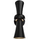 Fido LED 16 inch Black Outdoor Wall Light, dweLED