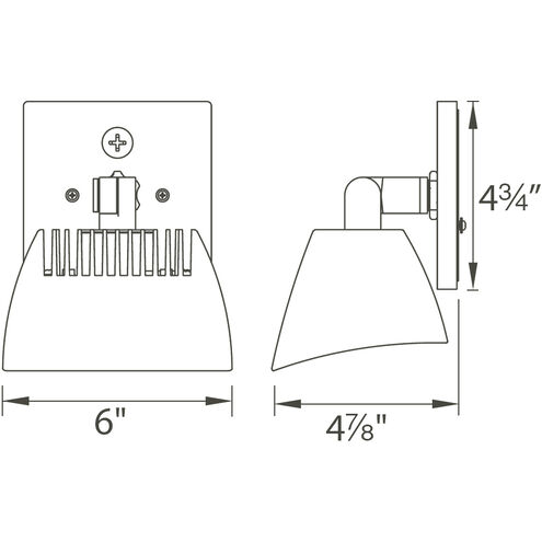 Endurance LED 4.88 inch Bronze Flood Light in 5000K