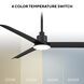 Flair 56 inch Matte Black with Matte White Blades Downrod Ceiling Fan