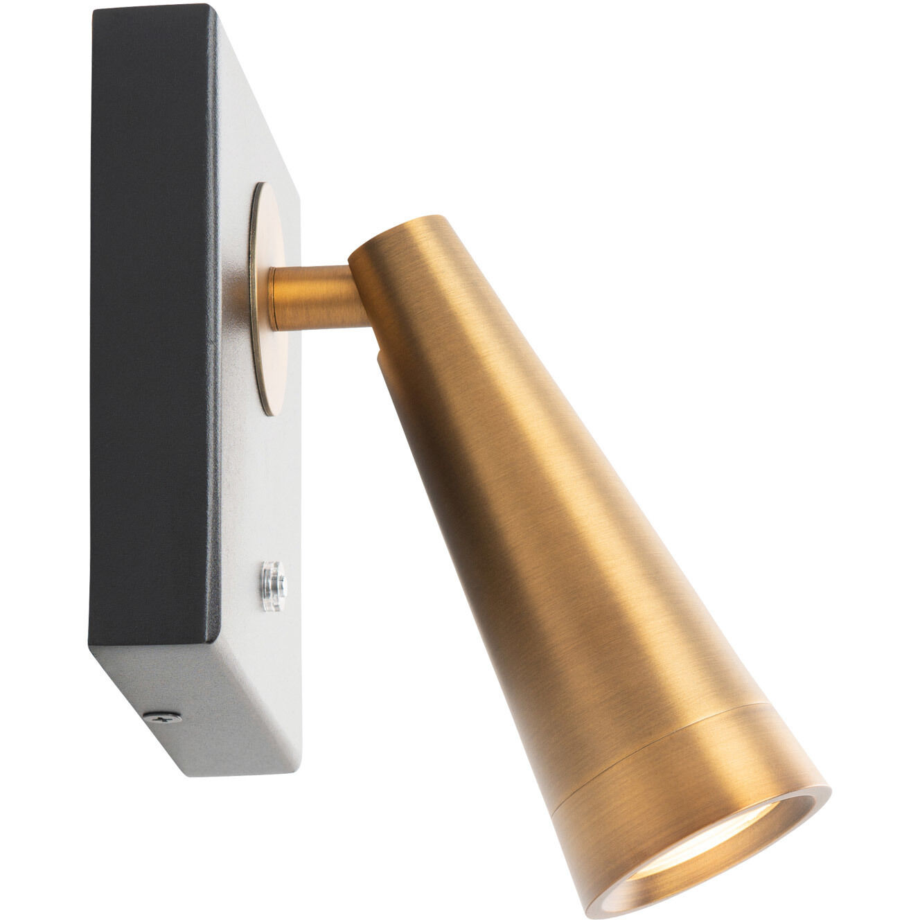 Arne Reading Light Wall Light in Black Aged Brass, dweLED