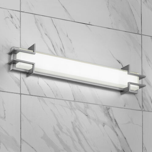 Simone LED 21 inch Brushed Nickel Bath Vanity & Wall Light, dweLED