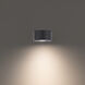 Peek 1 Light 4.88 inch Black Flush Mount Ceiling Light in 3500K, dweLED