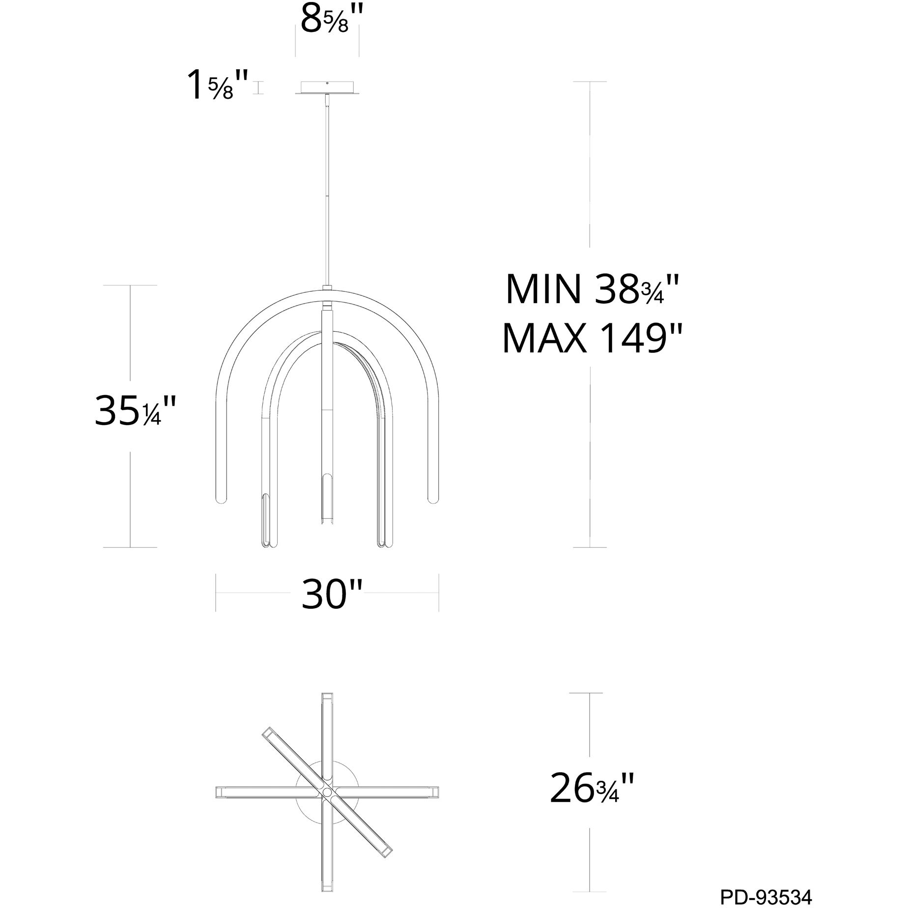 Helmet LED 1.5 inch Aged Brass Pendant Ceiling Light in 4000K, dweLED