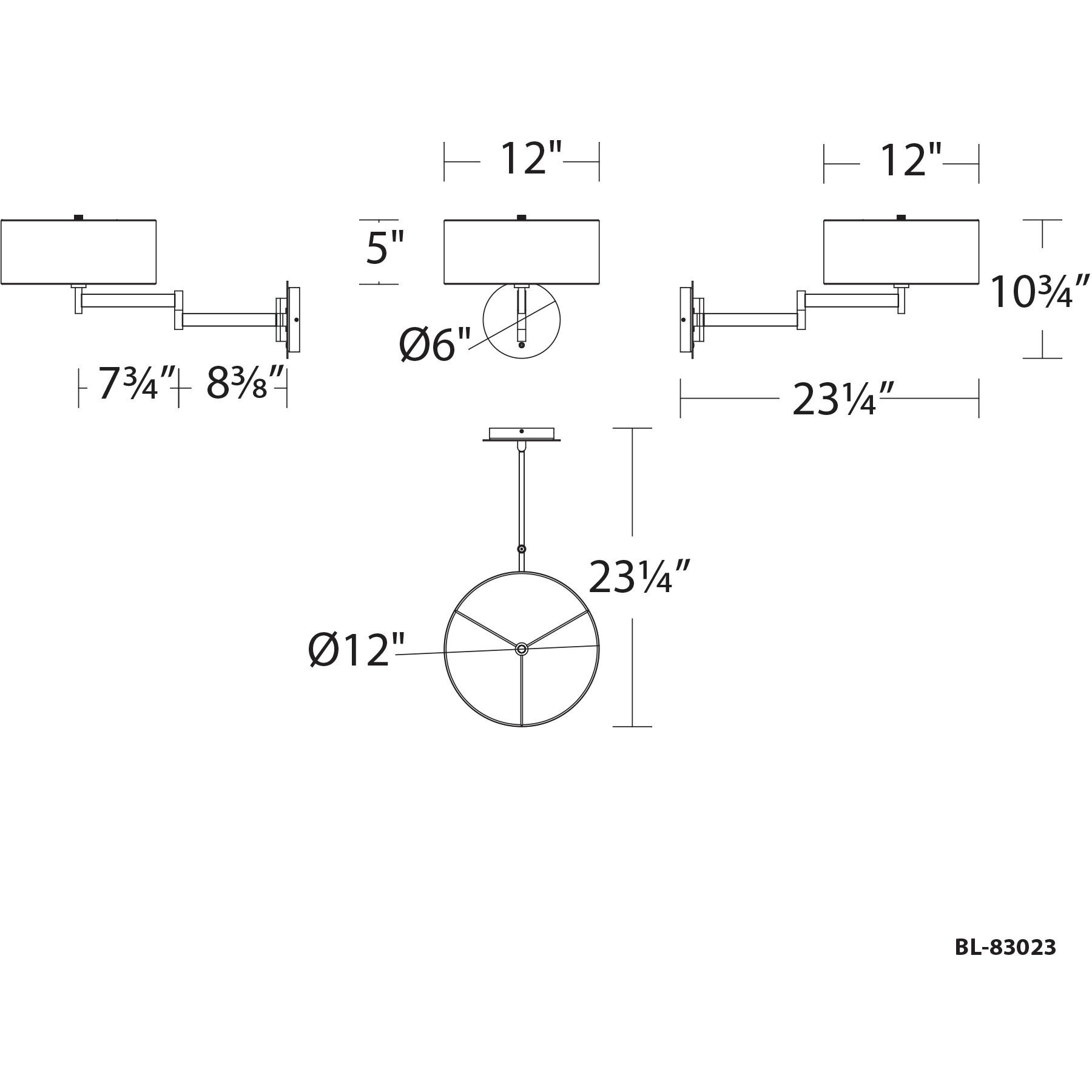 Chelsea Reading Light Wall Light in Black, dweLED