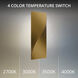 Double Diamond LED 2.75 inch Aged Brass ADA Wall Sconce Wall Light, dweLED