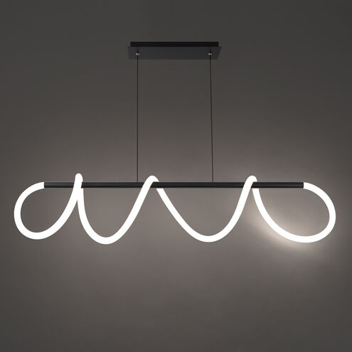 Tightrope 1 Light 46 inch Black Linear Pendant Ceiling Light, dweLED