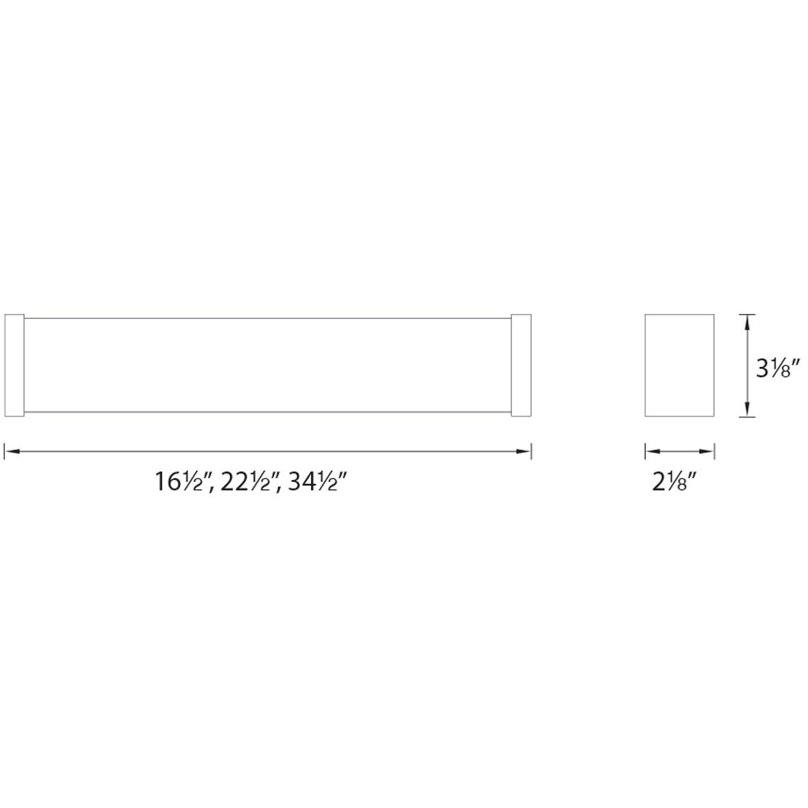 Svelte LED 16.5 inch Chrome Bath Vanity & Wall Light in 2700K, dweLED