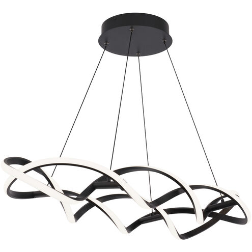 Interlace Linear Pendant Ceiling Light in Black, dweLED