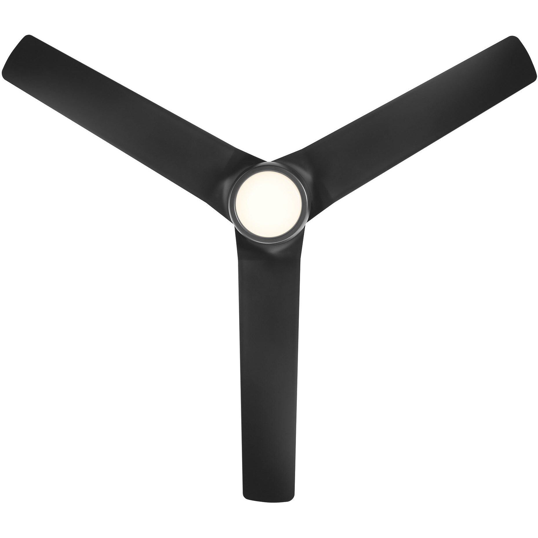 Mocha 54 inch Matte Black Downrod Ceiling Fans, Smart Fan