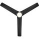 Mocha 54 inch Matte Black Downrod Ceiling Fans, Smart Fan