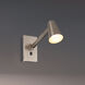 Grisham Reading Light Wall Light in Brushed Nickel, dweLED