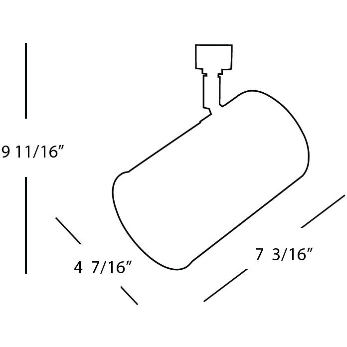 TK-704 1 Light 120 Black L Track Fixture Ceiling Light, WAC Limited