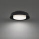 Chapeau LED 16 inch Black Flush Mount Ceiling Light in 3000K, dweLED