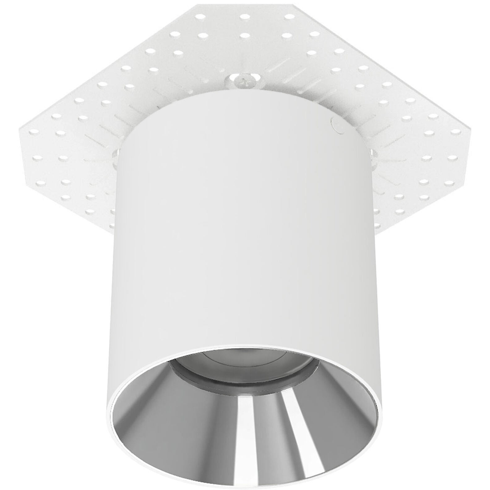 Zoron LED 3.63 inch White and Chrome Outdoor Ceiling Lighting in White/Chrome