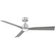 Clean 52 inch Brushed Aluminum Downrod Ceiling Fans, Smart Fan