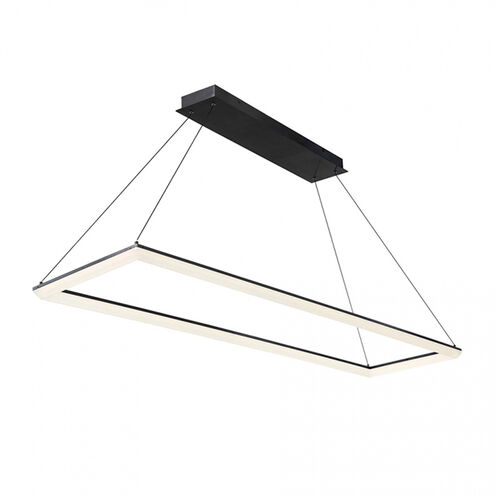Frame LED 16 inch Black Pendant Ceiling Light in 58in, dweLED