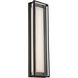 Beech LED 24 inch Black Outdoor Wall Light in 4000K, dweLED