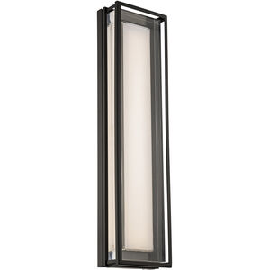 Beech LED 24 inch Black Outdoor Wall Light in 4000K, dweLED