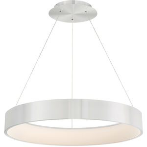Corso LED 32 inch White Pendant Ceiling Light in 32in, dweLED 