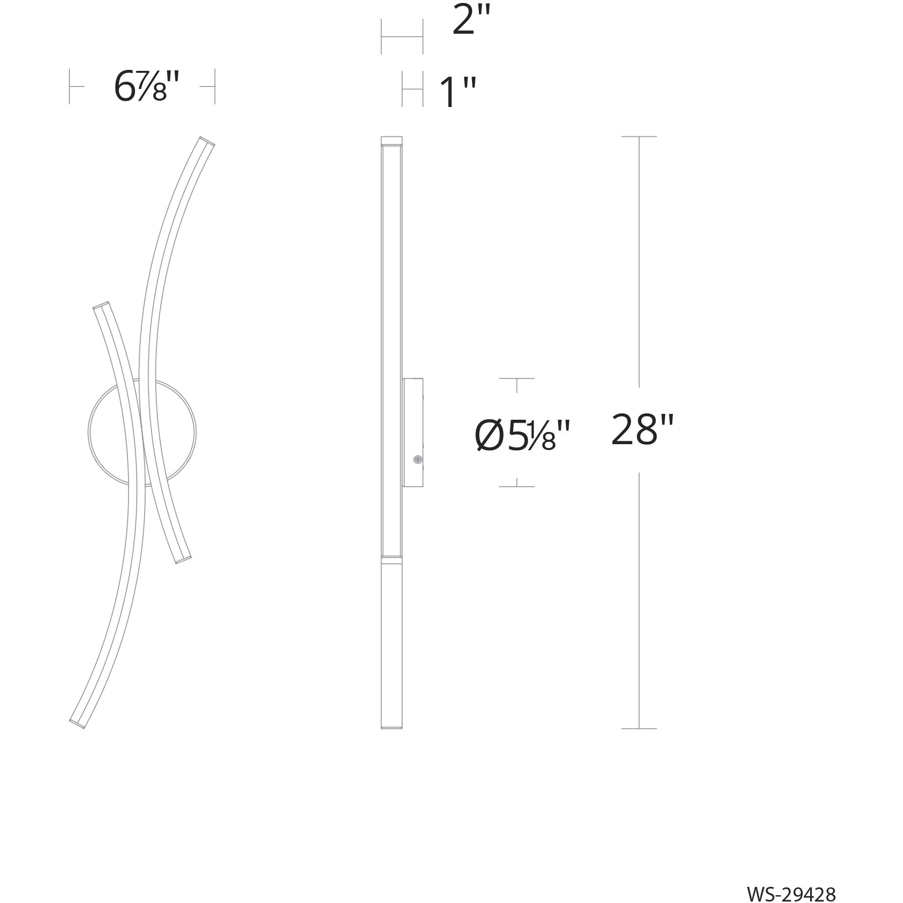 Tusk Wall Sconce Wall Light in 2700K, Black, dweLED