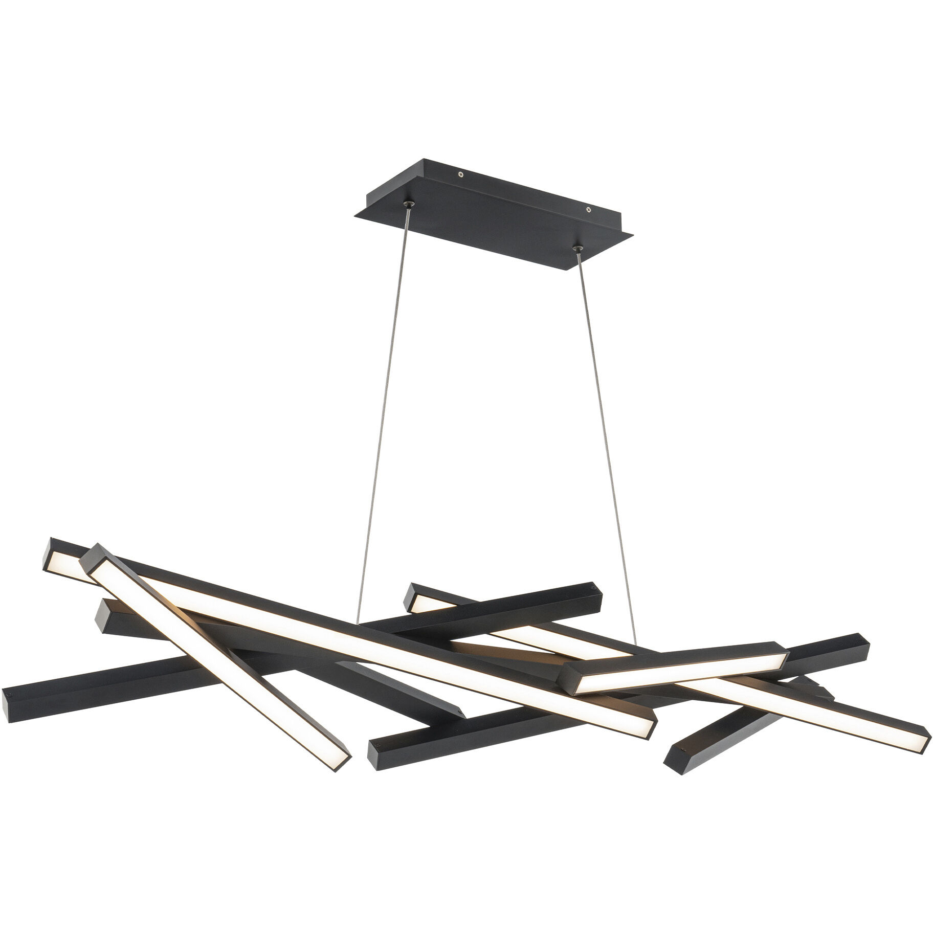 Parallax Linear Pendant Ceiling Light in Black, dweLED