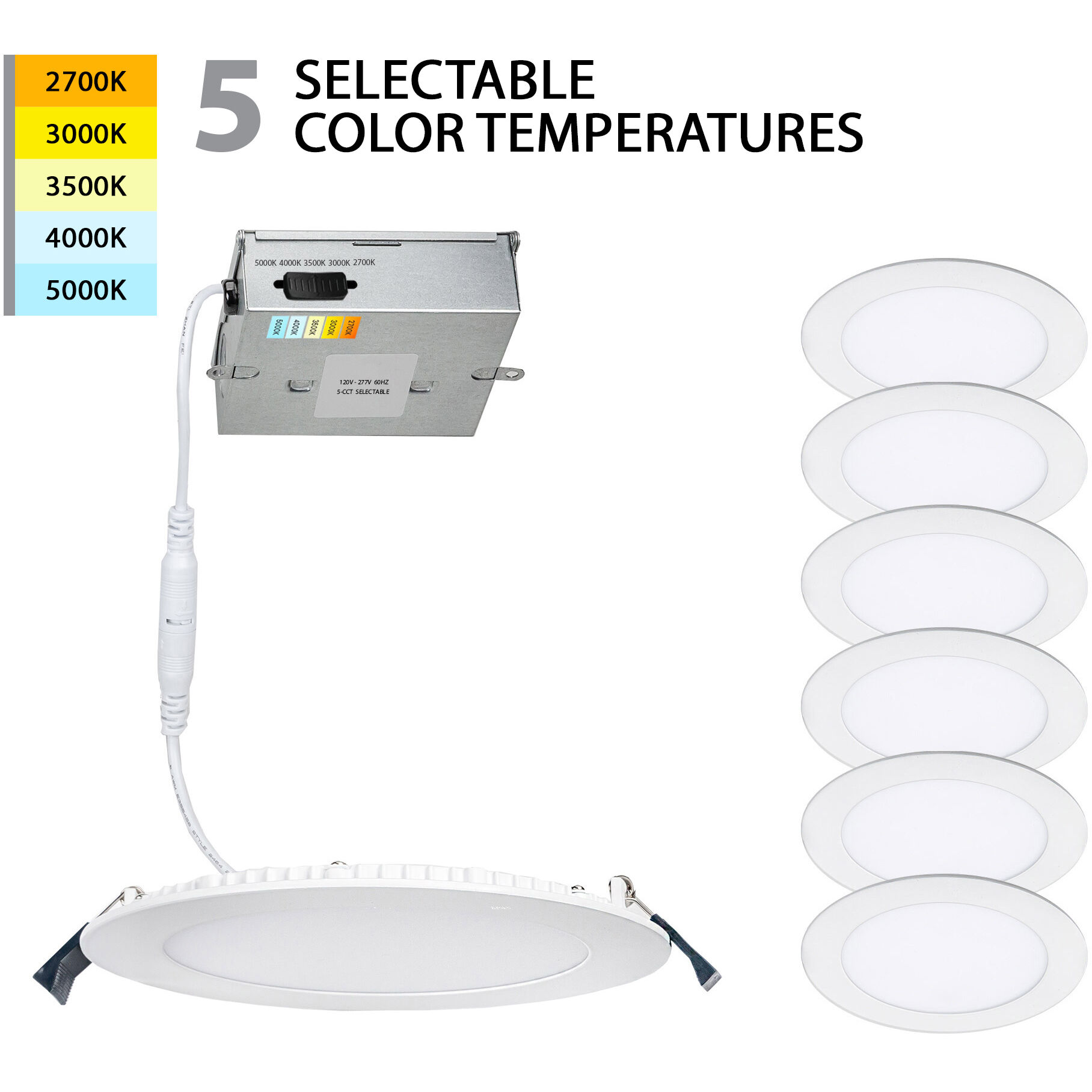 Lotos LED White Complete Kit Recessed Lighting