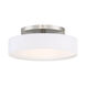 Manhattan LED 14 inch Brushed Nickel Semi-Flush Mount Ceiling Light, dweLED