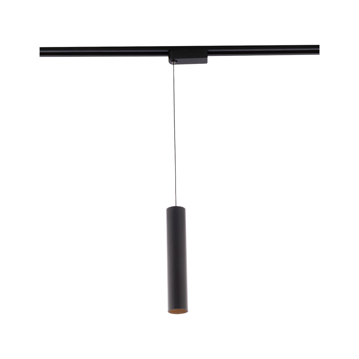 Silo Pendants 1 Light 120 Black/Gold Track Head Ceiling Light in 4000K, H Track
